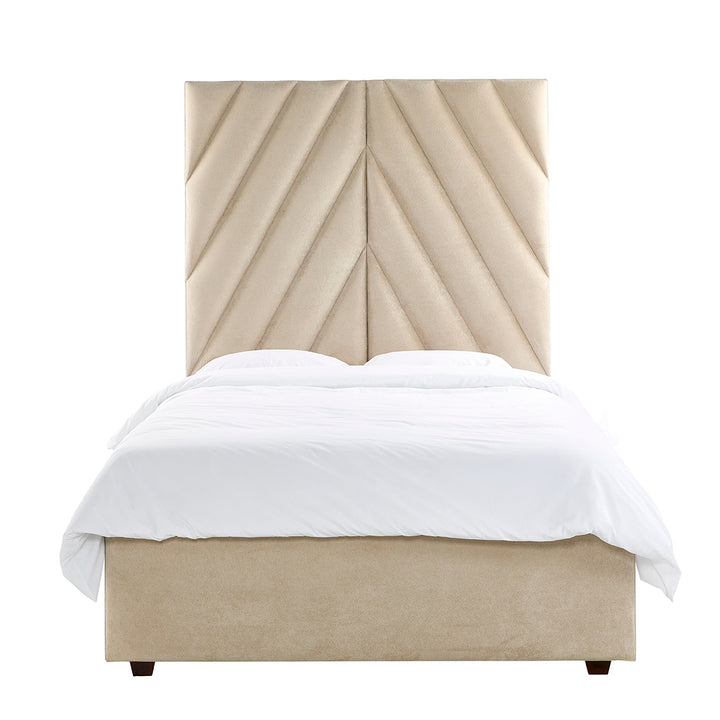 Rebecca Luxury Panelled Upholstered Bed - Stone Home of Beds 1
