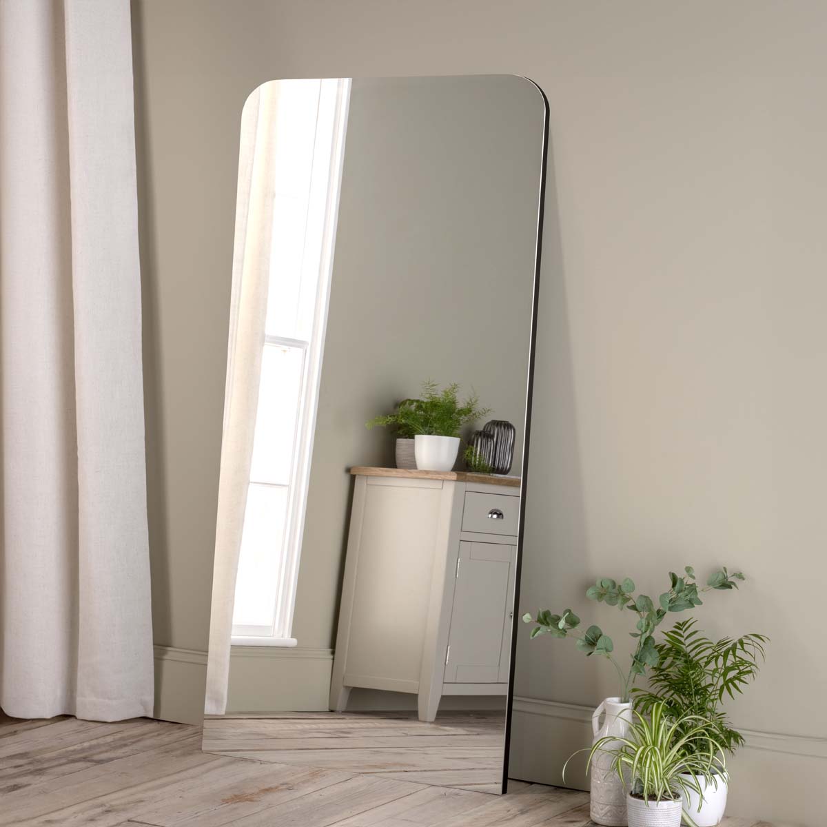 Olivia's Rada Full Length Leaner Mirror in Black - 180x100cm