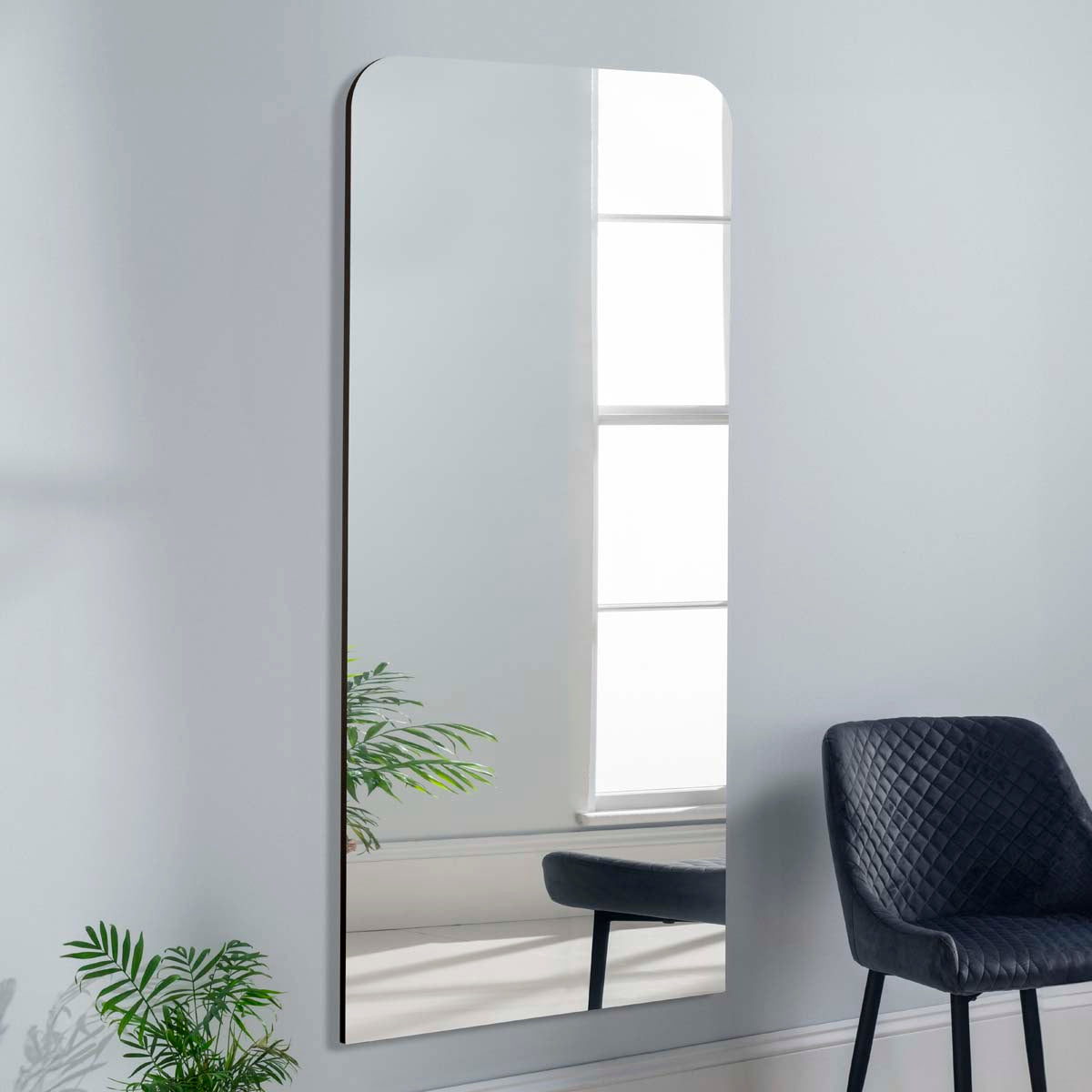 Olivia's Rada Full Length Leaner Mirror in Black - 180x100cm