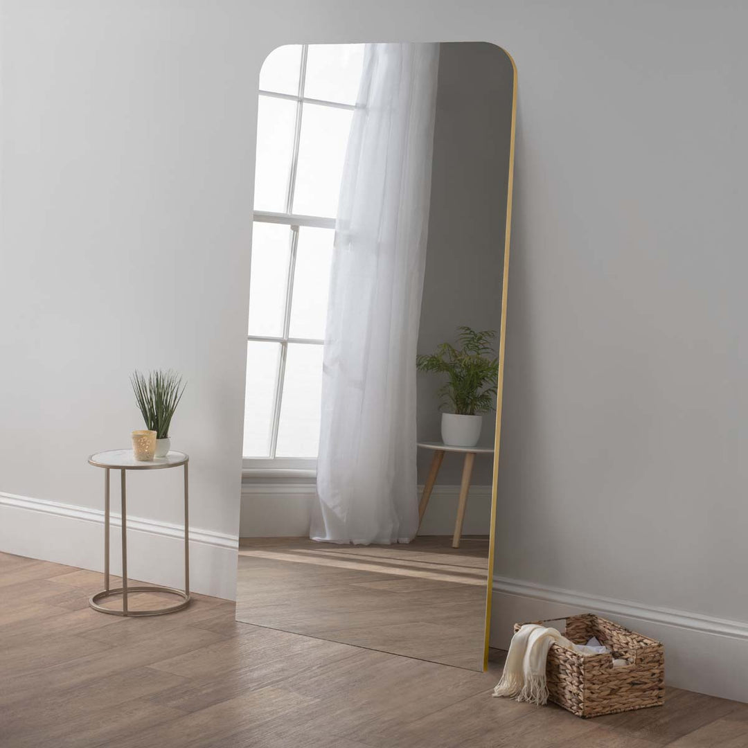 Rada Full Length Leaner Mirror 180x100cm - Gold Yearn Mirrors 1