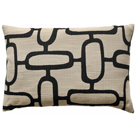 Malini Rectangle Edison Cushion in Black - 40 x 60cm