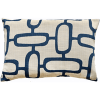 Malini Rectangle Edison Cushion in Blue - 40 x 60cm