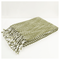 Malini Raindrops Throw in Olive - 130 x 180cm