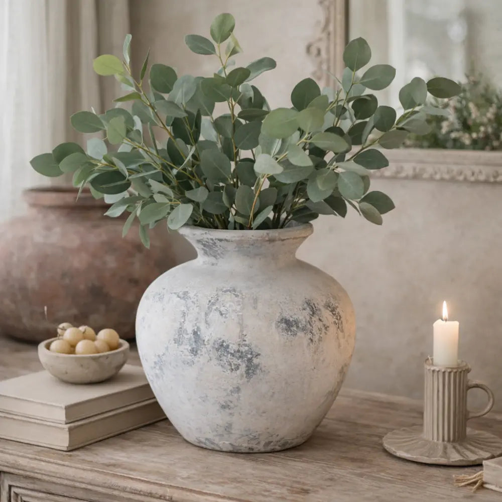 Darcy Antique Vase - White