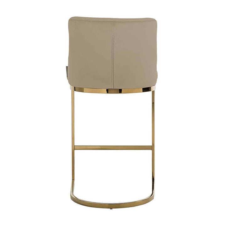 Bolton Bar Stool - Khaki Velvet & Gold Richmond 4