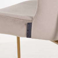 Richmond Odessa Chair Khaki Velvet & Brushed Gold