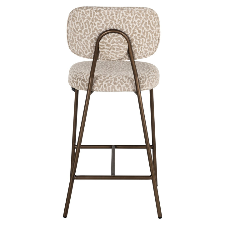 Xenia Set of 2 Leopard Print Counter Stools - Beige Richmond 4