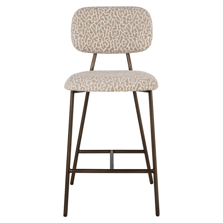 Xenia Set of 2 Leopard Print Counter Stools - Beige Richmond 1