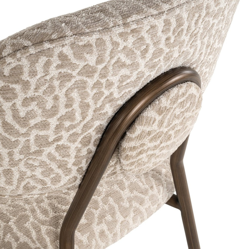 Xenia Set of 2 Leopard Print Counter Stools - Beige Richmond 8
