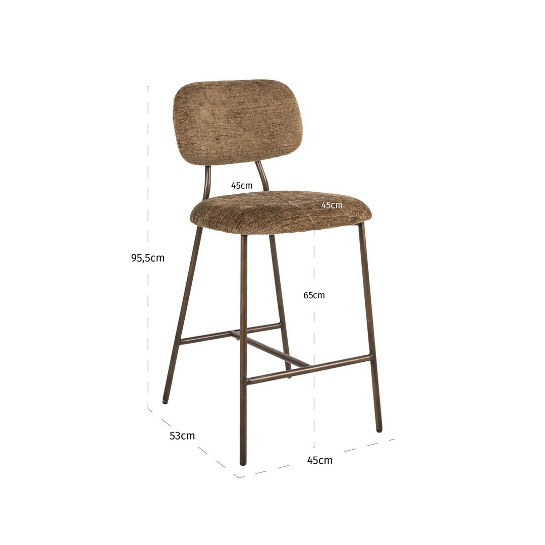 Xenia Set of 2 Counter Stools - Brandy Fusion Richmond 9