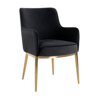 Richmond Breeze Dining Chair in Anthracite & Brushed Gold