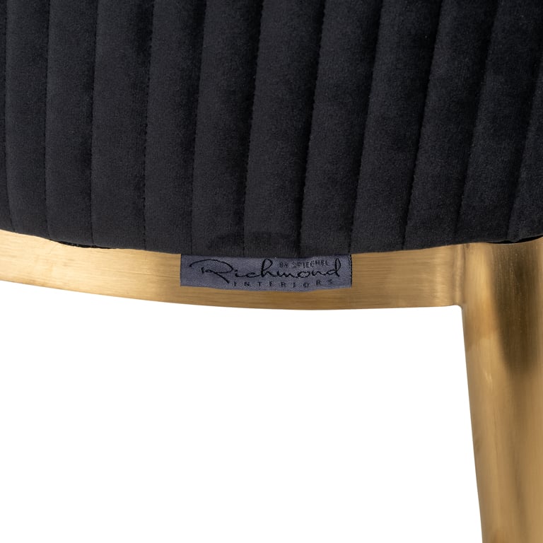 Richmond Breeze Dining Chair in Anthracite & Brushed Gold