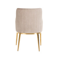 Richmond Breeze Chair Khaki Velvet & Brushed Gold