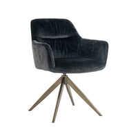 Richmond Aline Swivel Chair Antracite Velvet