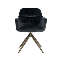 Richmond Aline Swivel Chair Antracite Velvet