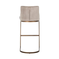 Richmond Bolton Bar Stool in Khaki Velvet & Brushed Gold