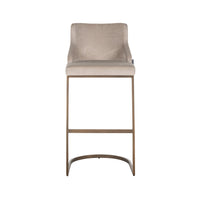 Richmond Bolton Bar Stool in Khaki Velvet & Brushed Gold