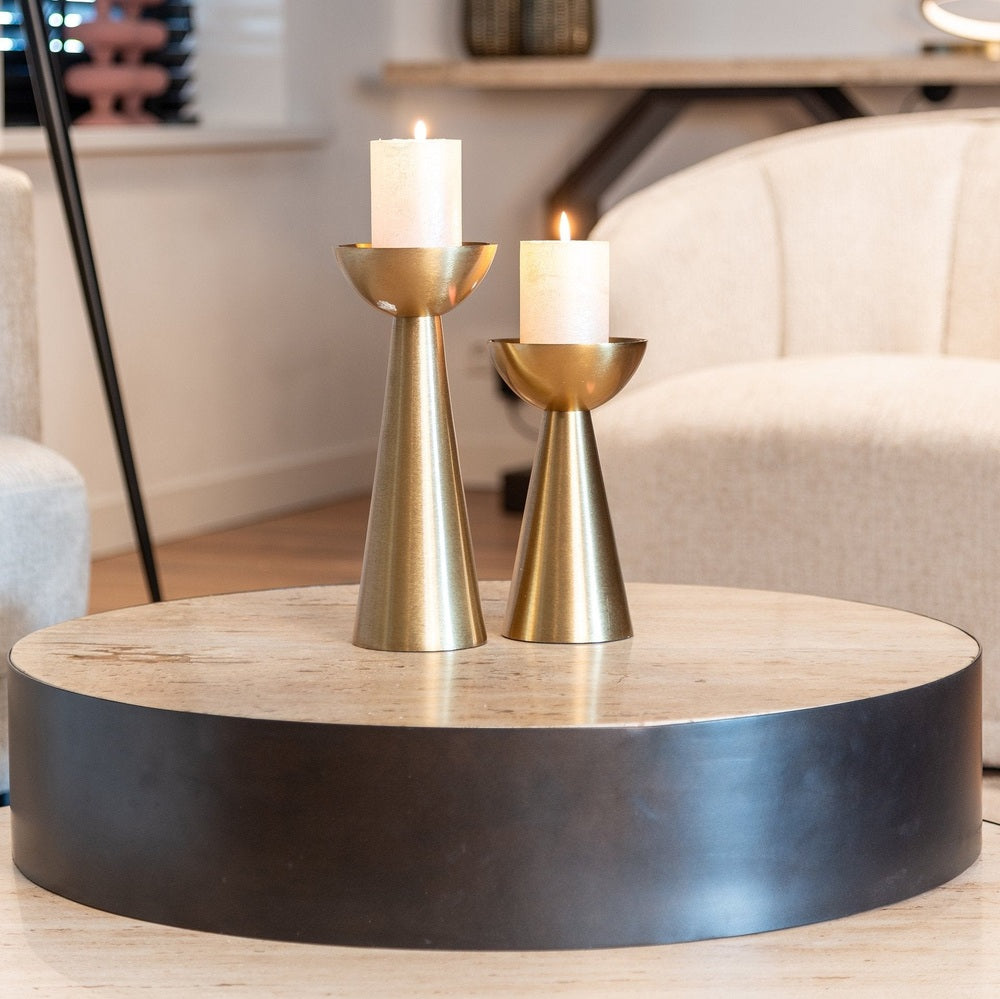 Avalon Round Layered Round Coffee Table - Bronze Richmond 4