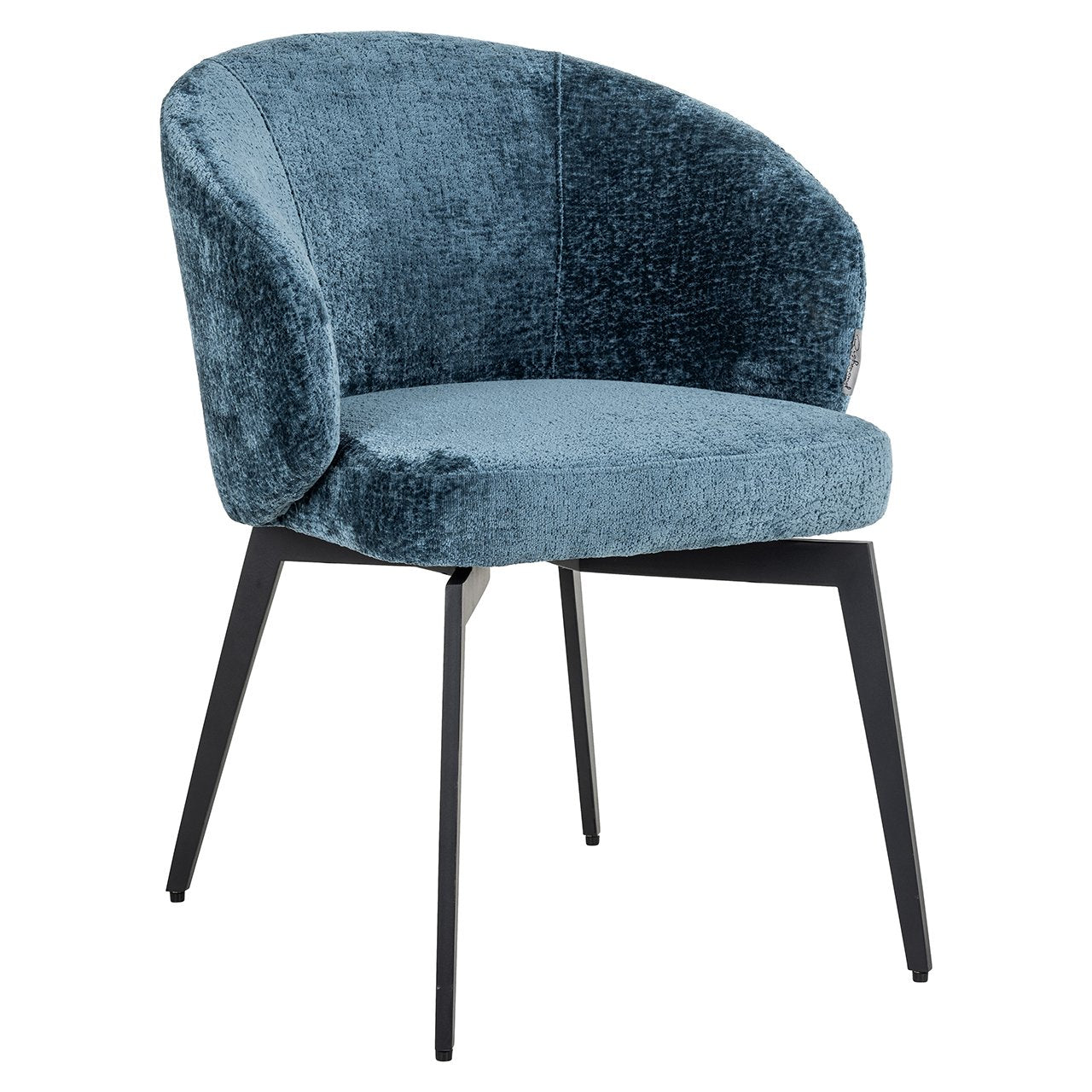 Richmond Interiors Amphara Chenille Chair in Blue