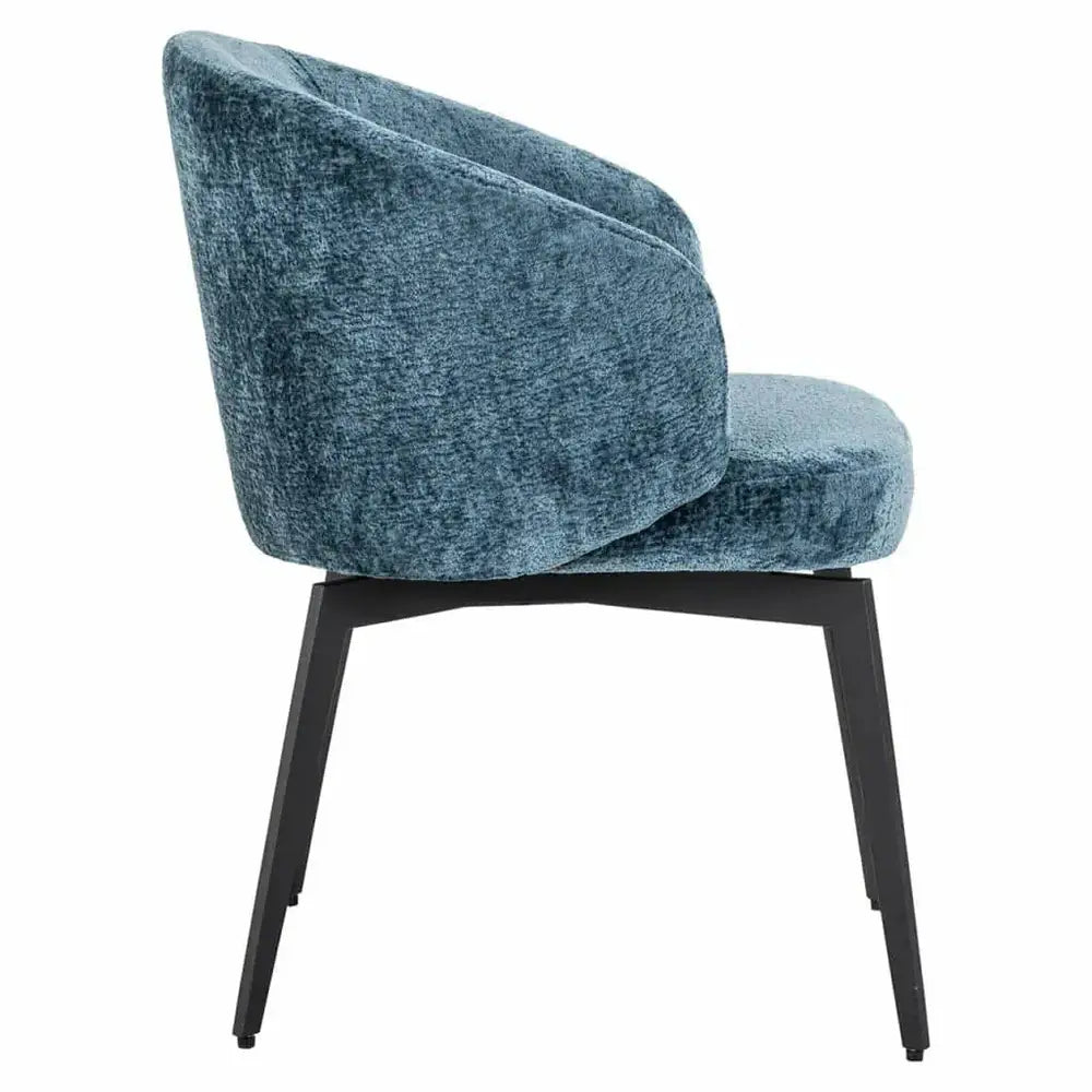  Richmond-Richmond Interiors Amphara Chenille Chair in Blue-Blue  517 