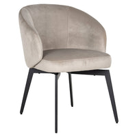 Richmond Interiors Amphara Velvet Chair in Khaki