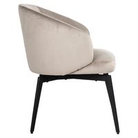 Richmond Interiors Amphara Velvet Chair in Khaki