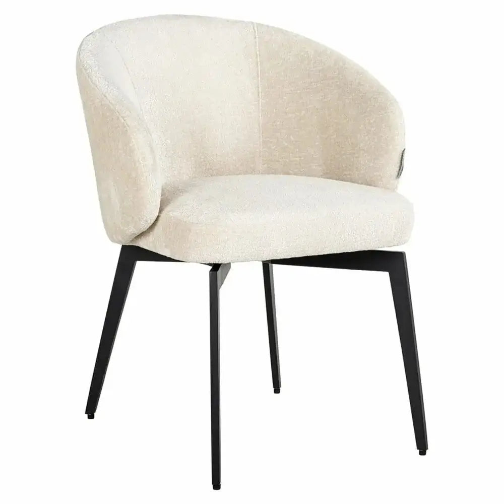  Richmond-Richmond Interiors Amphara Chenille Chair in White-White 181 