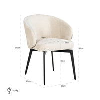 Richmond Interiors Amphara Chenille Chair in White