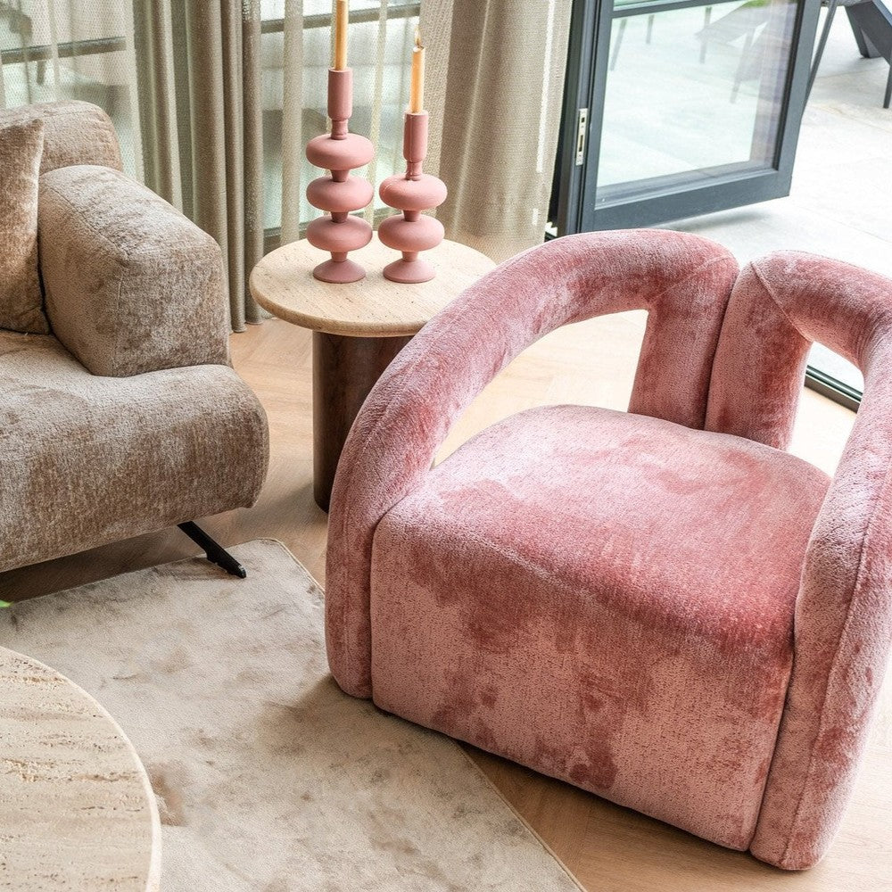 Douglas Round End Table - Travertine Top Richmond 4