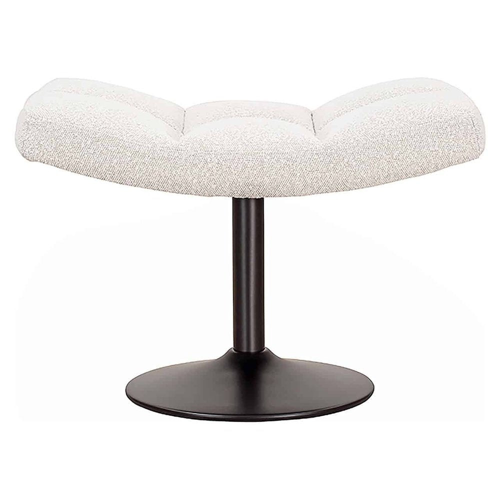 Richmond Interiors Sydney Pouffe in White Bouclé