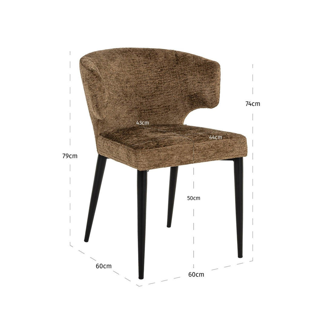 Taylor Dining Chair - Brandy Fusion Richmond 6