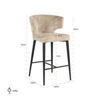 Richmond Interiors Taylor Counter Stool in Natural