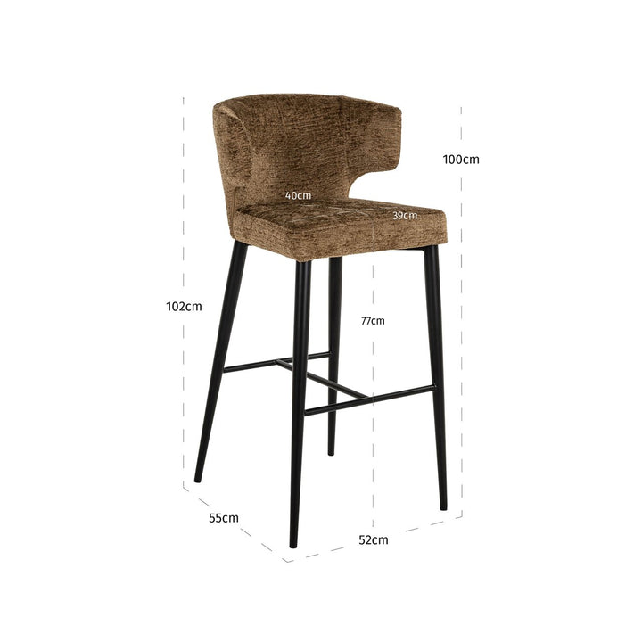 Taylor Bar Stool - Brandy Fusion Richmond 6