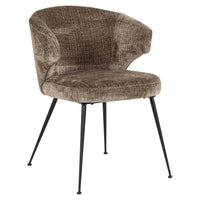 Richmond Interiors Xandra Dining Chair in Stone Chenille Brown