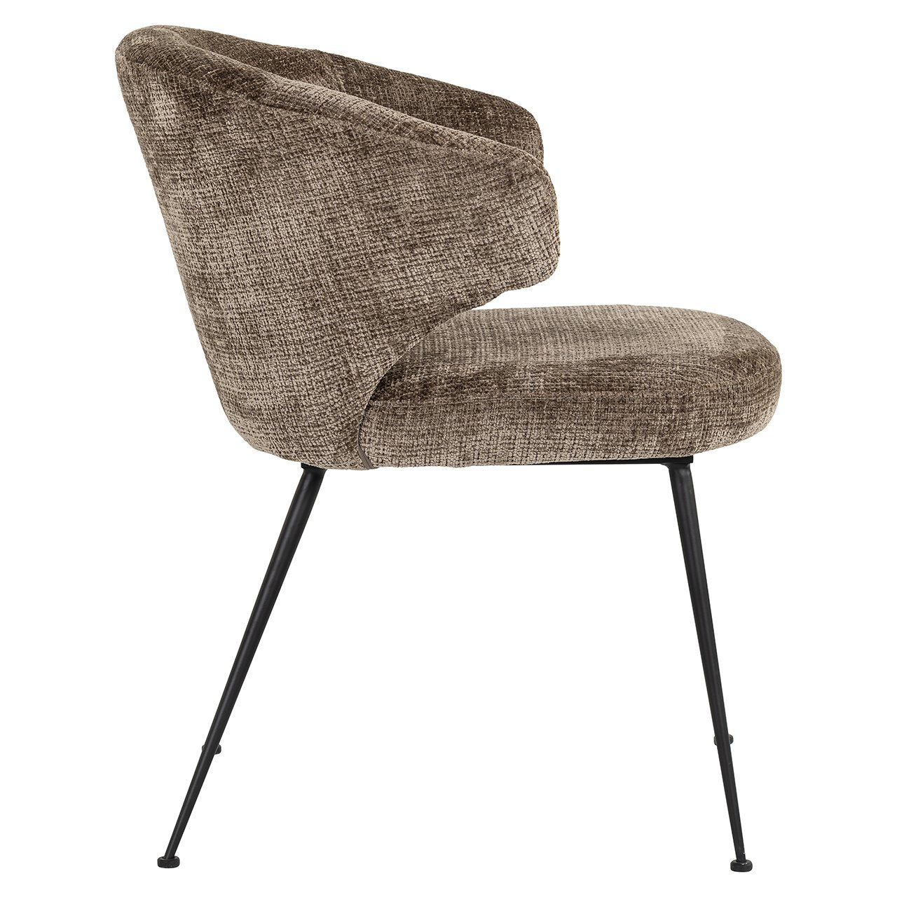 Richmond Interiors Xandra Dining Chair in Stone Chenille Brown