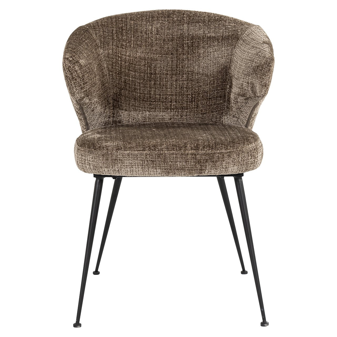 Richmond Interiors Xandra Dining Chair in Stone Chenille Brown