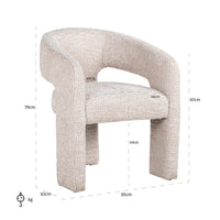 Richmond Interiors Belle Lovely Chair in Cream