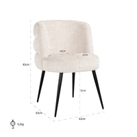 Richmond Interiors Stella Chair in Beige Chenille