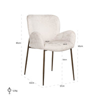 Richmond Interiors Amber Dining Armchair - Cream