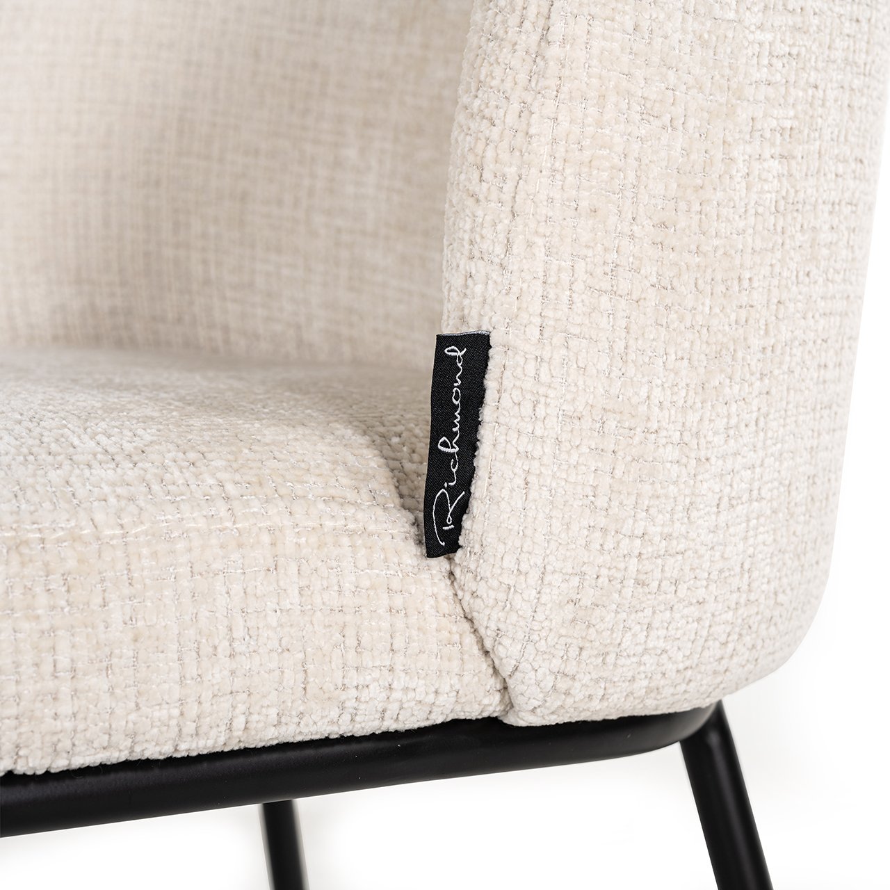 Richmond Interiors Elvi Chair in Beige Chenille