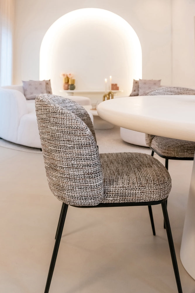 Elvi Set of 2 Dining Chairs - Mocca Chunky