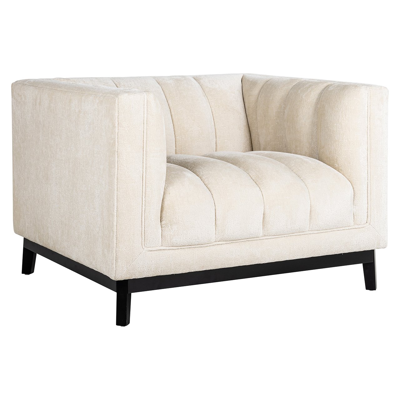 Richmond Interiors Beaudy Armchair in White Chenille