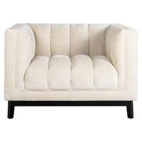 Richmond Interiors Beaudy Armchair in White Chenille