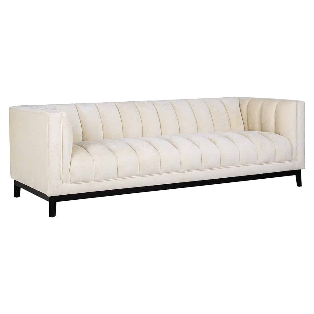 Richmond Interiors Beaudy Sofa in White Chenille