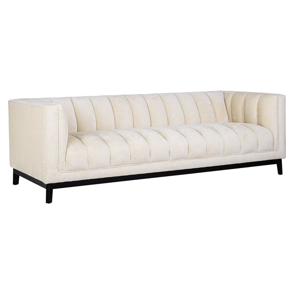 White velvet deals tufted sofa