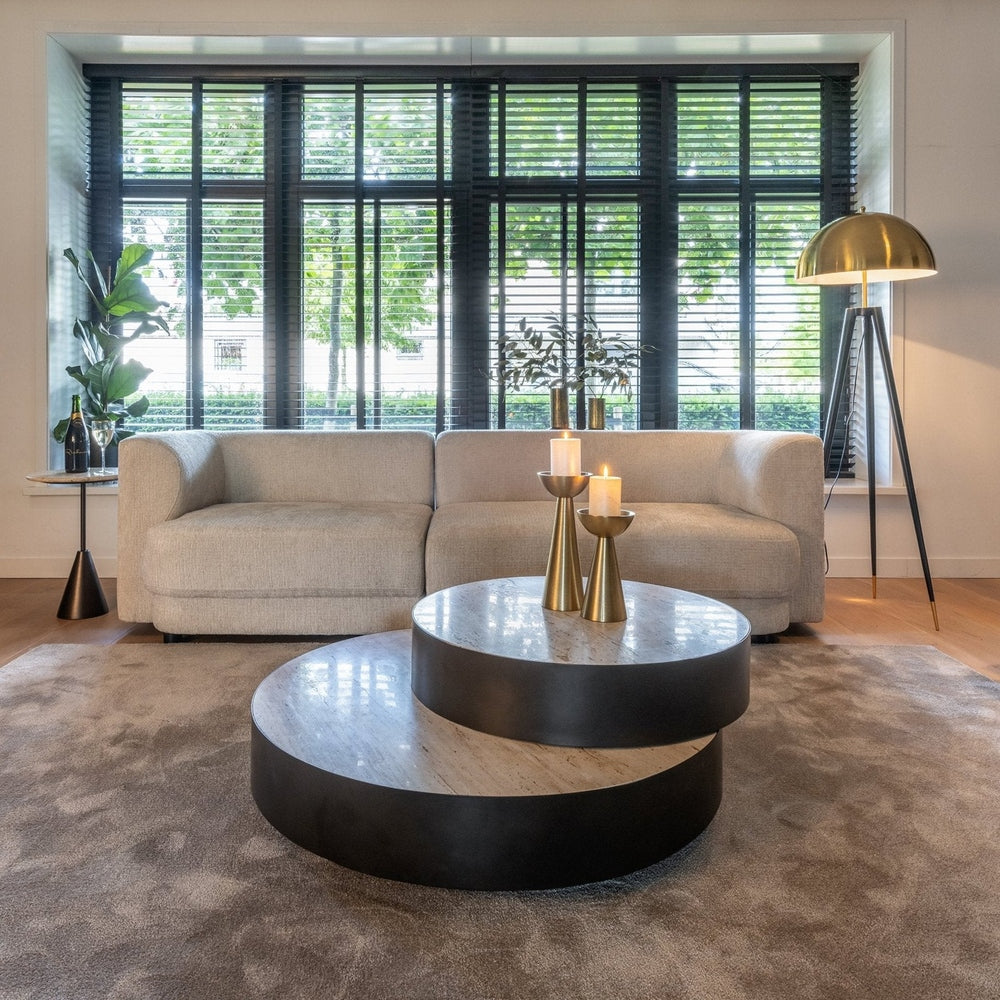 Avalon Round Layered Round Coffee Table - Bronze Richmond 3