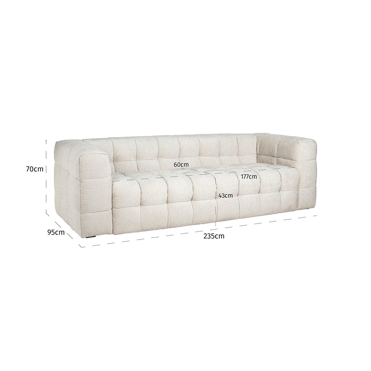 Richmond Interiors Merrol Fusion Sofa in Cream