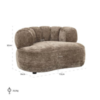 Richmond Interiors Penelope Easy Love Chair in Stone Chenille