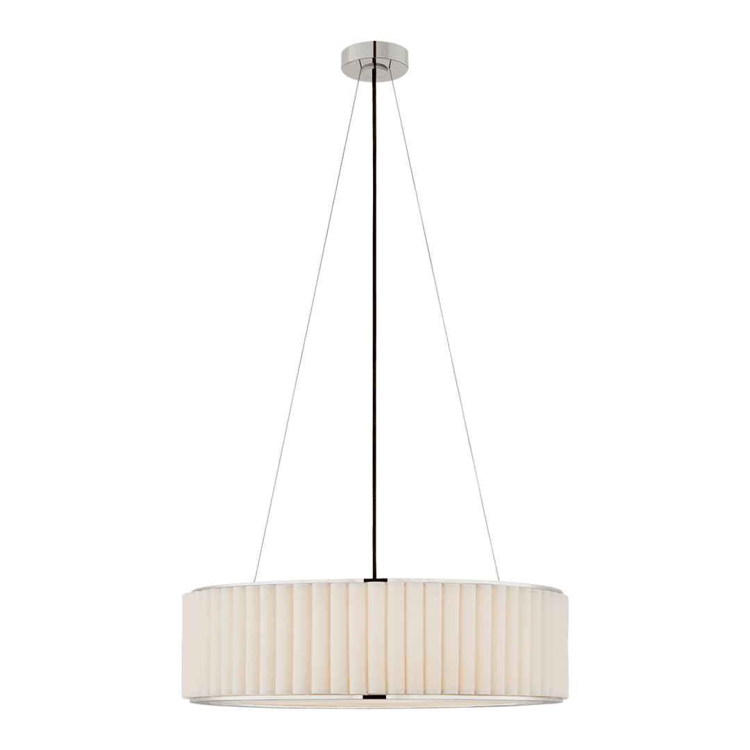 Palati Large Hanging Shade - Polished Nickel with Linen Shade Visual Comfort 1
