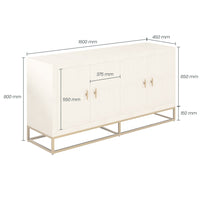 DI Designs Hampton Sideboard - Ivory Shagreen